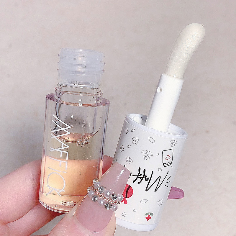 Mafeike Honey Lip Oil female transparent glass lip moisturizing student lipstick stacked lip care oil