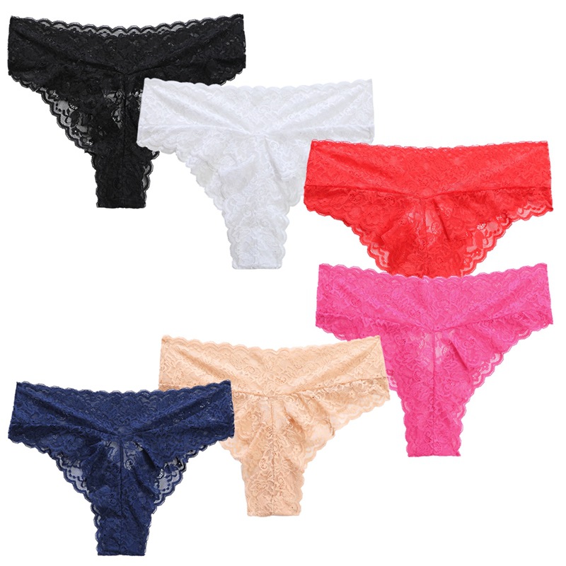 Cross-border hip hot girl lace underwear women's hollow waist sexy temptation breathable girl briefs hip 226