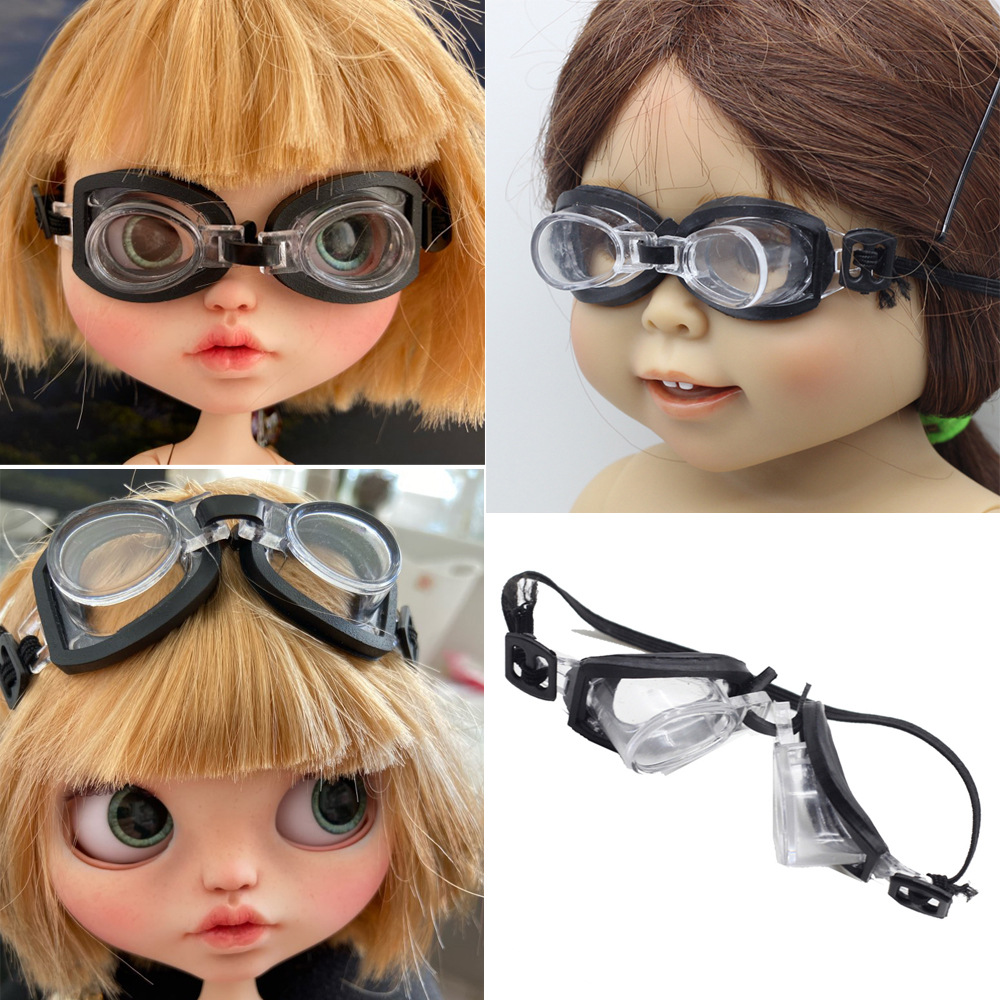 labubu labubu 6 points/4 points BJD diving goggles small cloth cotton doll swimming goggles headdress toy swimming