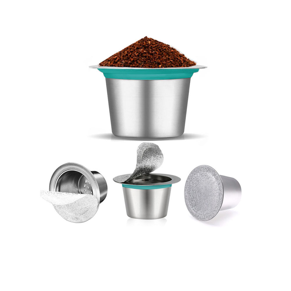 nespresso stainless steel coffee capsule Cup Nestle capsule box unlimited filling use coffee filter