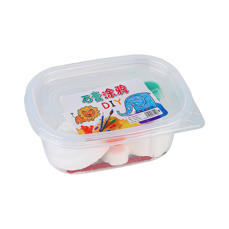 Children's painted graffiti plaster toy painting fluid bear set wholesale painted plaster doll stall prizes