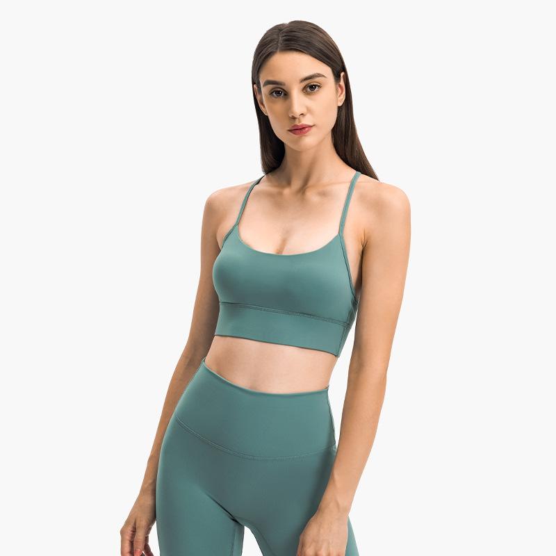 A generation of naked touching words beautiful back sports underwear women's shockproof gathered running exercise fitness yoga bra