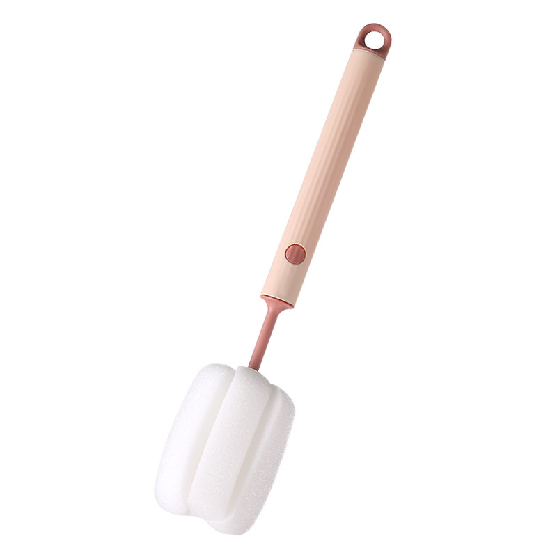 Household sponge head cleaning Cup brush wholesale long handle thermos cup brush set tea cup milk bottle cleaning brush