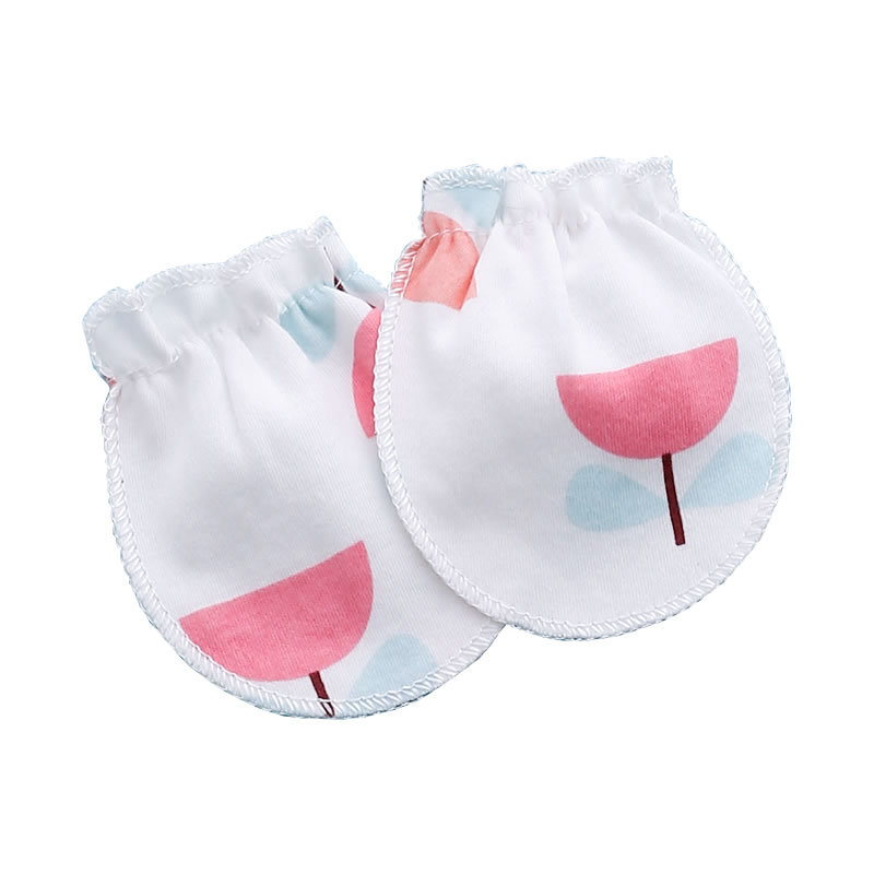 Korean Style Lace Baby Anti-scratch Face Gloves Baby Gloves Baby Protective Gloves Spot Pattern Multi-knit Cotton