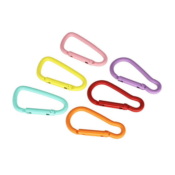 Colorful aluminum alloy rolling spray gourd-type carabiner jewelry accessories kettle buckle outdoor D-type hanging buckle No. 5 carabiner