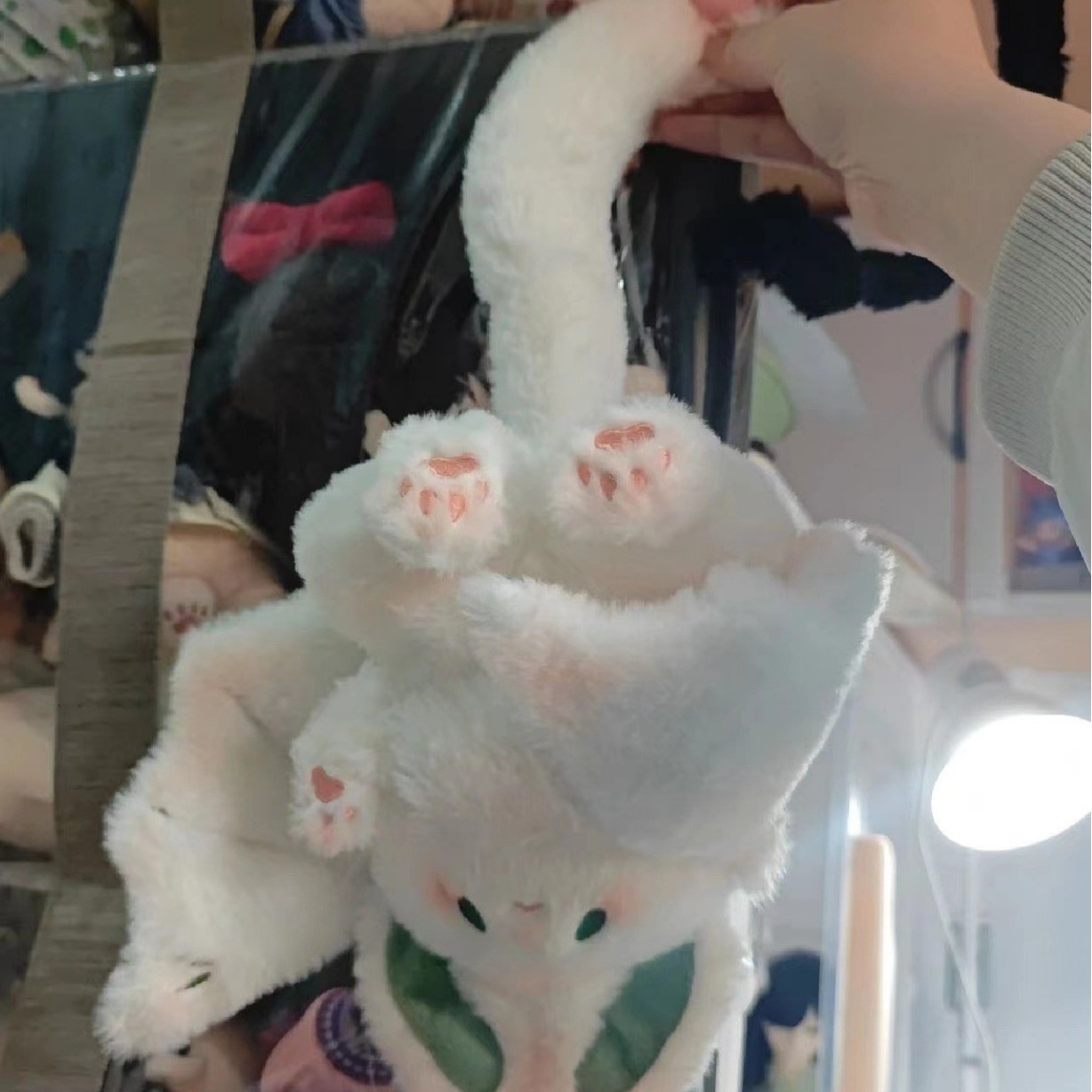 Apsara big bat rabbit plush toy big white rabbit doll soothing doll cloth doll small fuzhu bat rabbit