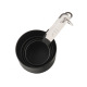 Black measuring cup