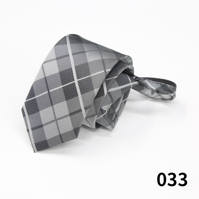 Zipper professional tie men's business formal zipper tie lazy people pull 6cm pattern tie wholesale