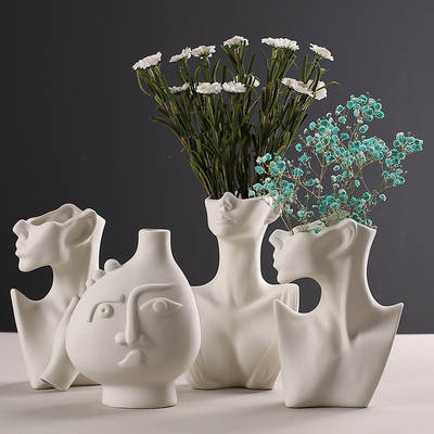 Human body ceramic dry vase vegetarian burning decoration living room B & B office home decoration creative Nordic modern minimalist