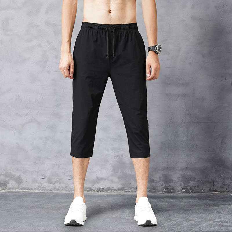 Shorts Men's Capri Pants Men's Summer Sports Pants Quick-drying Trendy Spring Ice Silk Pants Casual Pants Fat Loose Wholesale