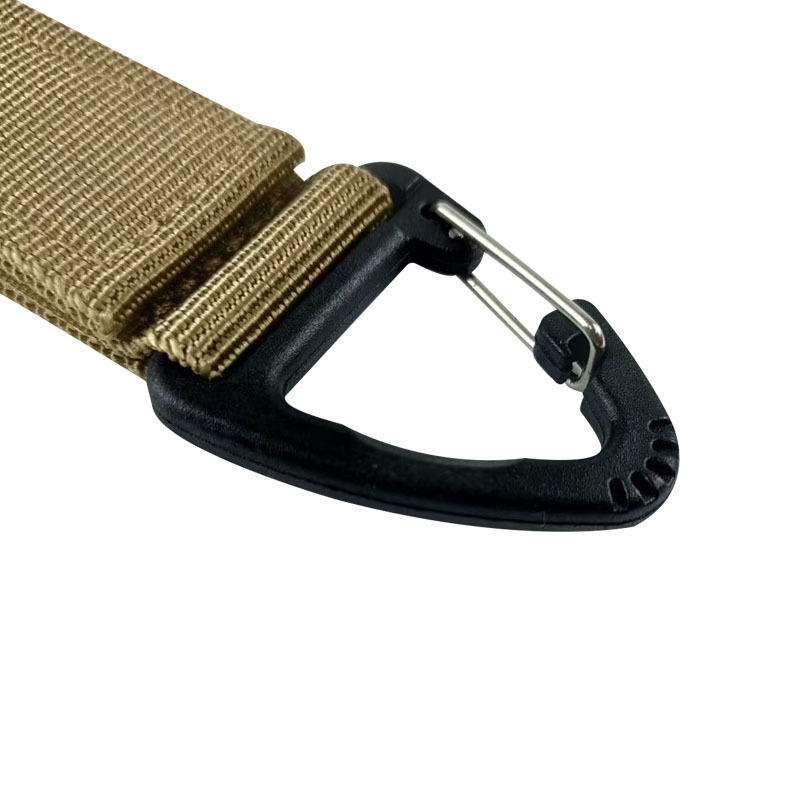 Tactical Nylon Ribbon Backpack Hanging Buckle Single Point Triangle Buckle Multifunctional Carabiner Tactical Accessories Keychain