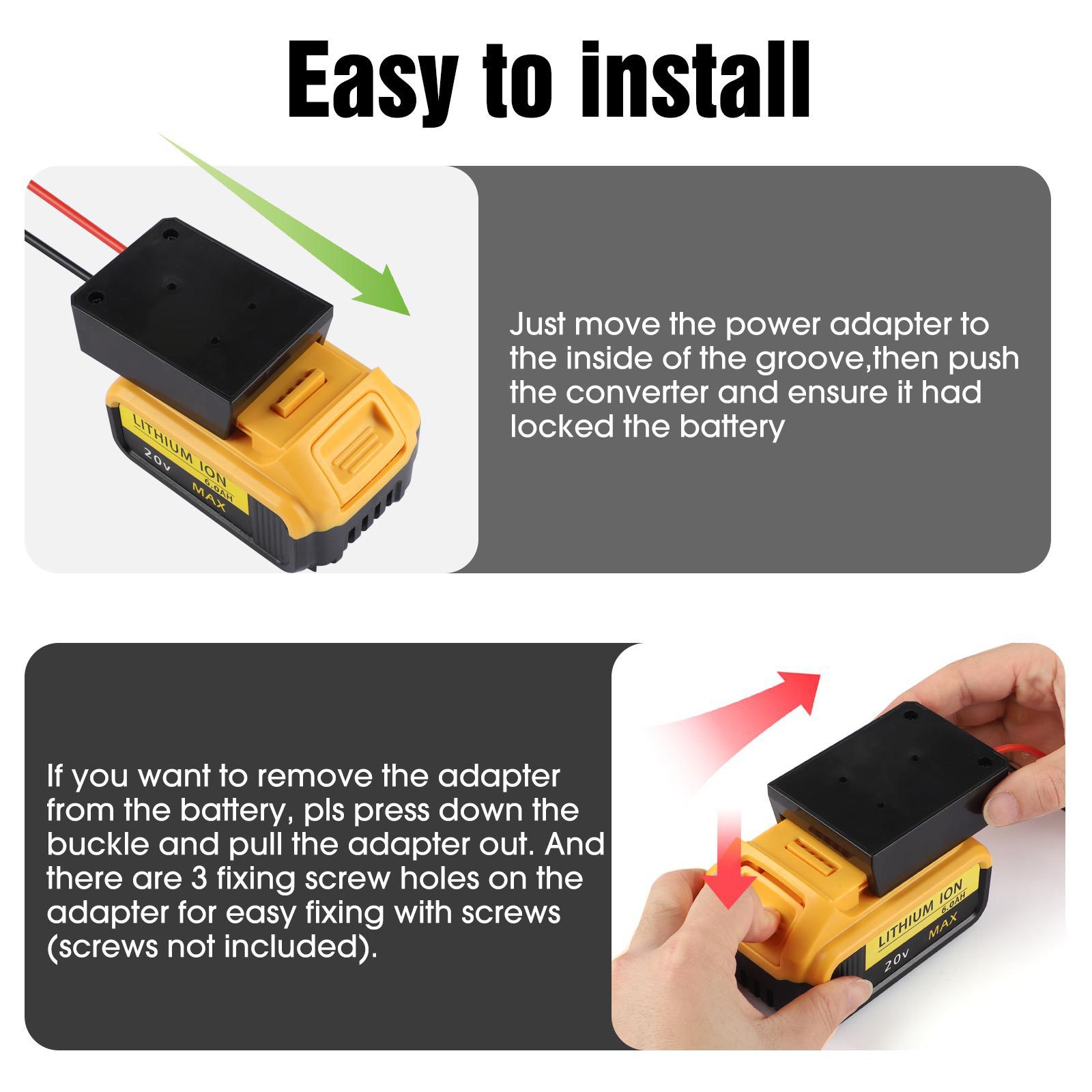 The DIY connection line is suitable for Makita Dewei Mivoki tool 14.4-20v lithium battery with switch 30A fuse