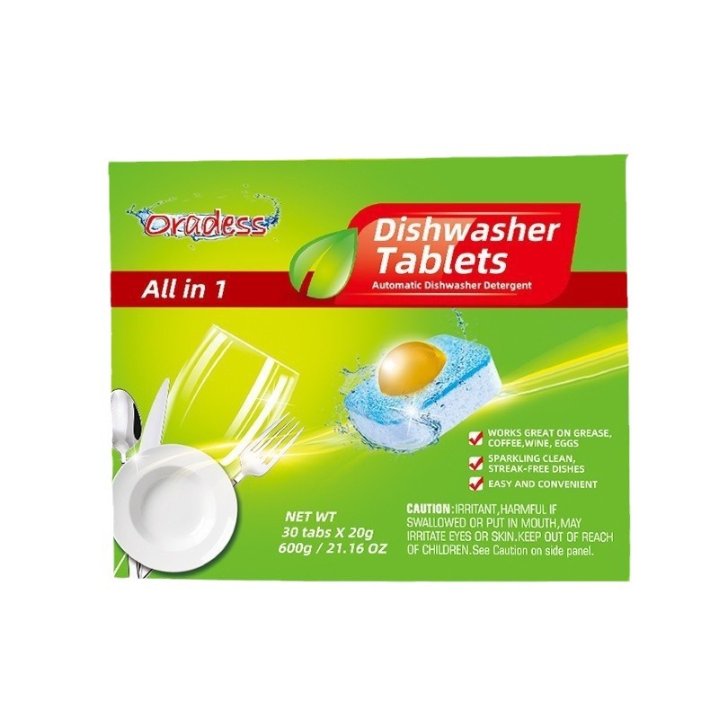 Cross-border dishwasher special solid detergent tablets strong decontamination bright dish block detergent dish salt household