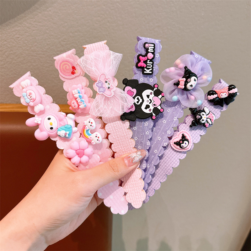 Children's Kulomi Broken Hair Artifact Girl's 2024 New Style Hair Band Little Girl's Bangs Velcro Hairband Headwear