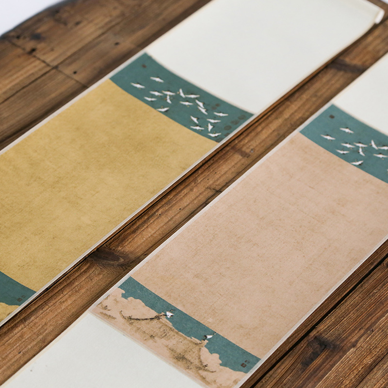 Jin Bang Zen Small Hanging Shaft Blank Handwritten Gold-plated Rice Paper Gold-plated Batik Calligraphy Chinese Painting Blank Small Scroll