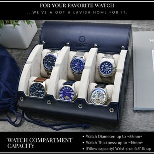 Large Capacity 6-Bit Watch Box Dustproof Collectible Famous Watch Storage Box Removable Watch Mechanical Watch Wrist Watch Packaging Box