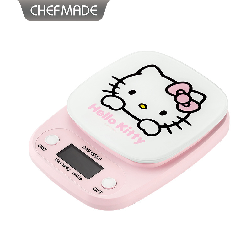 Learn Kitchen KITTY Cat Genuine Authorized Tempered Glass Kitchen Electronic Scale Household Kitchen Electronic Scale