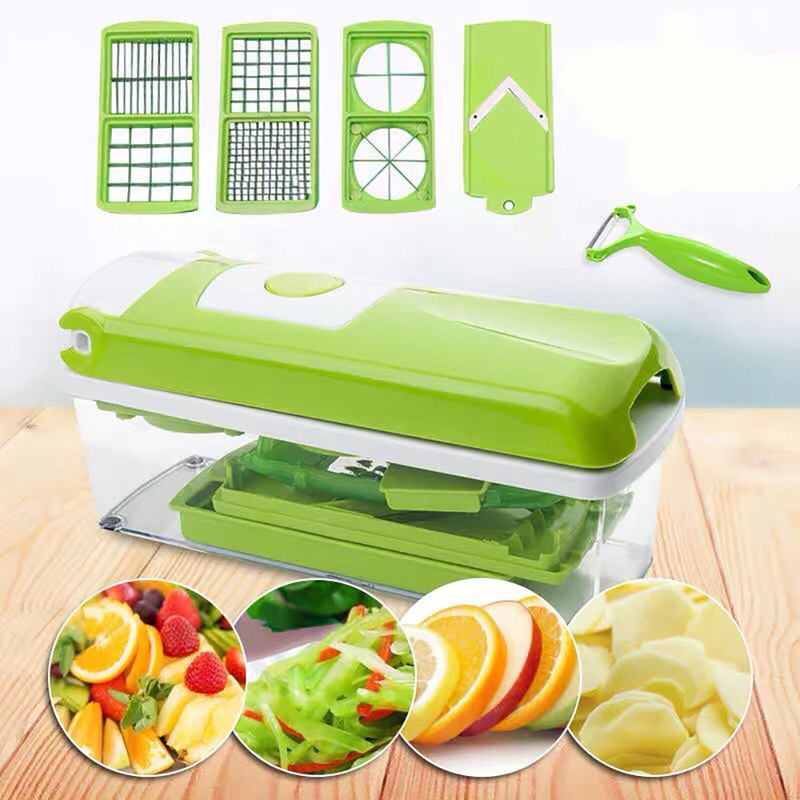 新しい多機能キッチン野菜カッター 12 個セット家庭用ポテトシュレッダー小型ツール手動フードプロセッサー|undefined