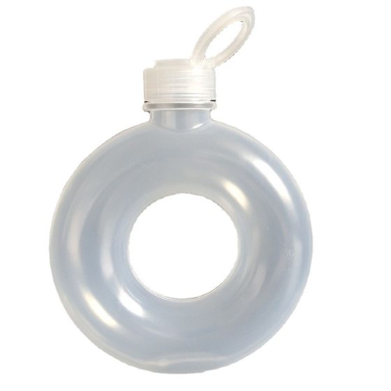 500Ml circle Cup disposable plastic donut milk tea juice cup pp transparent beverage bottle