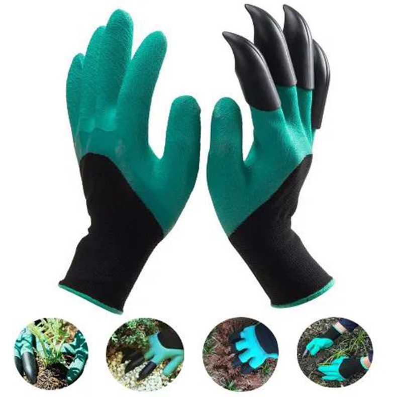 Factory direct supply latex gloves with claw gardening gloves flowers and plants planting anti-wear and anti-oil gardening gloves supply