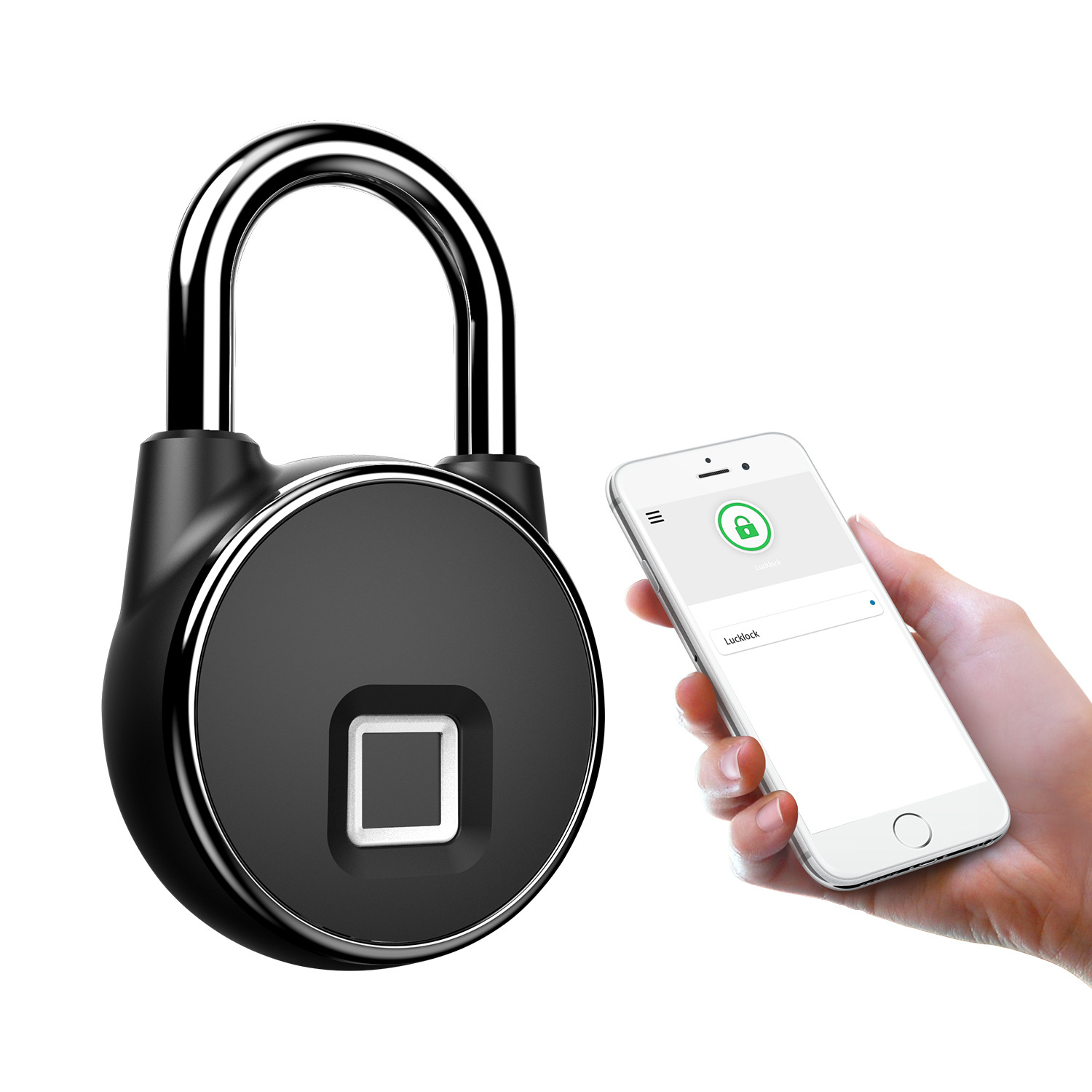 Graffiti APP Smart Fingerprint Padlock Large Household Dormitory Locker Warehouse Door Anti-theft Electronic Lock