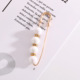 99# pin 4 milky white beads 7.5cm