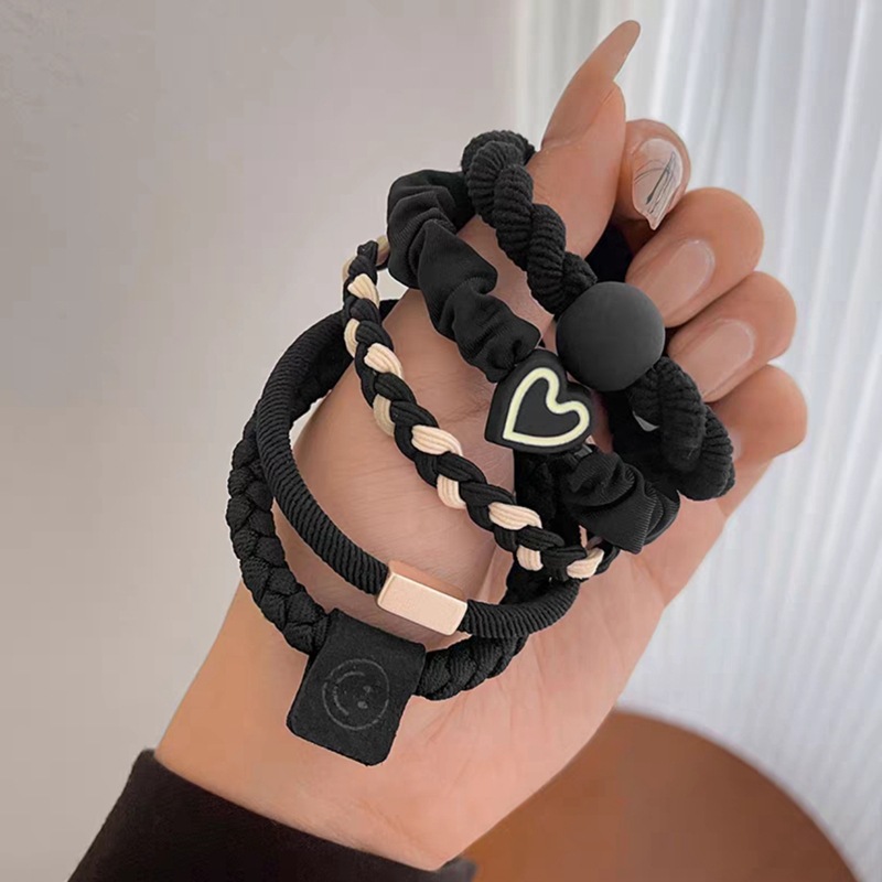 Head Rope 2024 New High-end Hair Band Women's Simple Hair Band High Elastic Durable Hair Rope Headwear Leather Cover