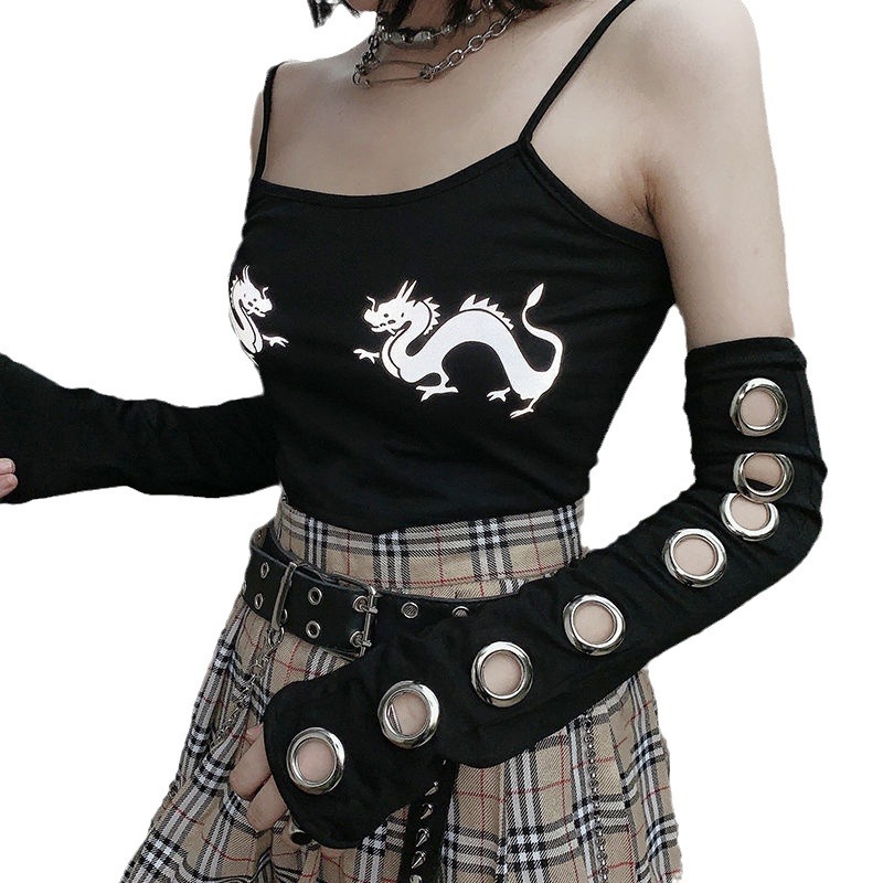 Cross-border Explosions Hand Sleeve Big Eyelet Hollow Arm Cover Internet Celebrant Personality Ring Street Trendy Cuff Cover Diablo Punk
