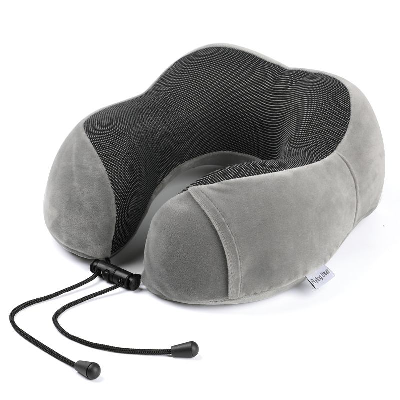 Cross-border Memory Foam U-shaped Pillow Slow Rebound Nap Neck Protection Pillow Collocable Travel Aircraft Neck Pillow Logo