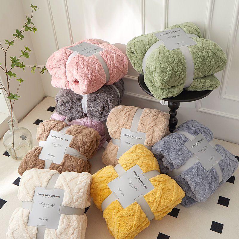 Thickened single-layer taffeta blanket flannel blanket milk velvet blanket office blanket gift blanket small blanket