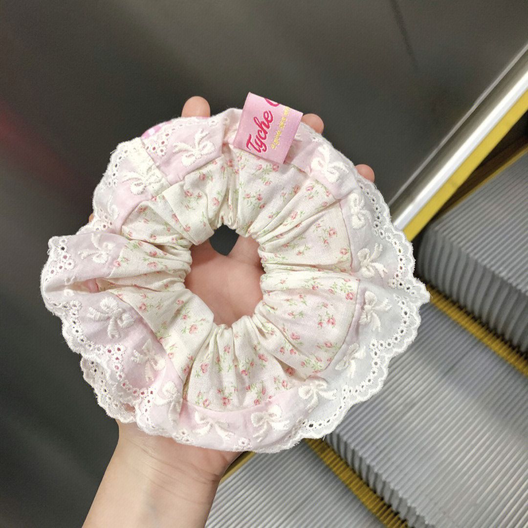 Zhao Lusi Same Style Sweet Lace Large Intestine Hair Ring High-grade Retro Plaid Hair Rope Hair Accessories Rubber Tendons for Women