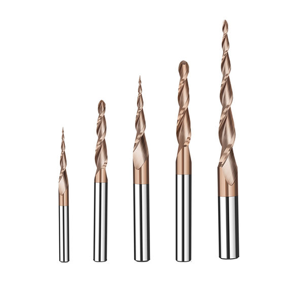 Wang Rui 55 taper ball end milling cutter coated carbide 3D relief engraving cutter wood aluminum copper CNC cutter