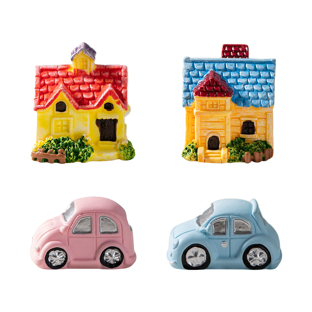 Micro landscape simulation villa house car Gardening Landscape DIY decoration accessories car desktop small ornaments