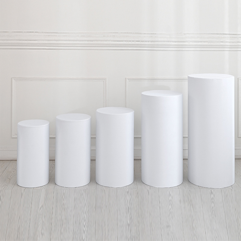 Four-sided pop dessert bucket set wedding party props iron dessert tablecloth dessert table set cylindrical ornaments