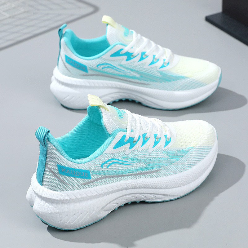 2024 Flying Weaving New Women's Shoes Fashion Casual Shoes Sneakers Soft Sole Walking Shoes Breathable Women's Lightweight Running Shoes