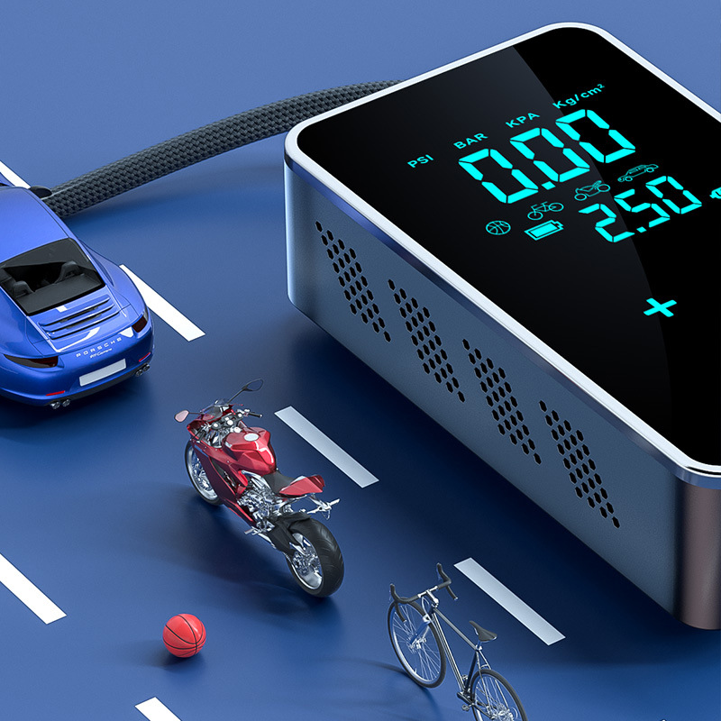 Car Inflator Car Portable Large Screen Wireless Digital Display Inflator Multifunctional Intelligent Tire Inflator