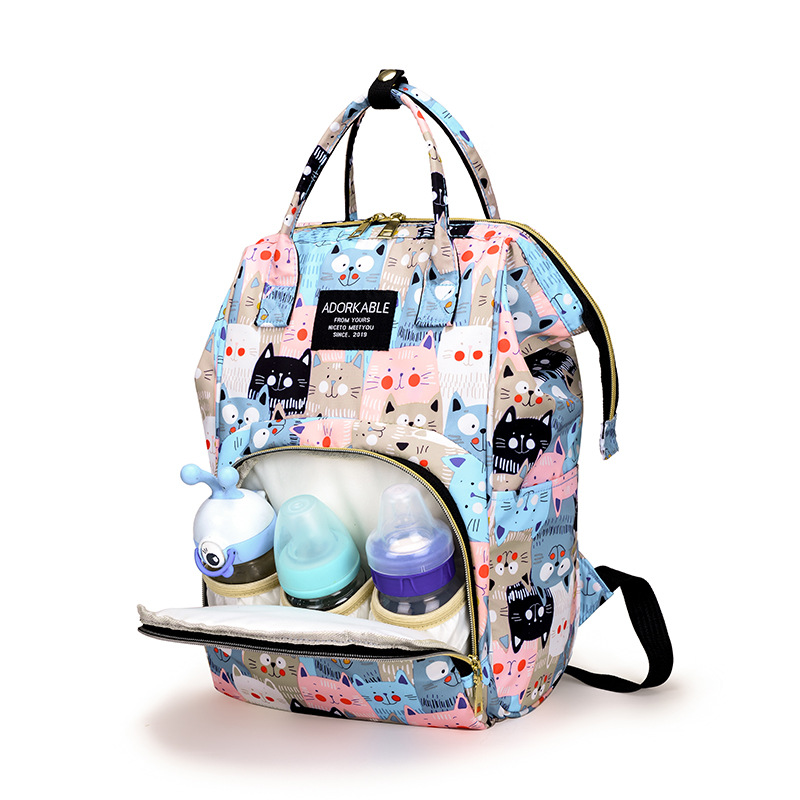 2023 new Korean portable mummy bag large capacity nylon casual mother bag light shoulder baby bag wholesale