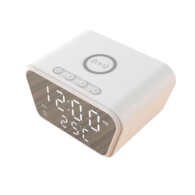 Multi-function clock 15W wireless charger Office Desktop Charger with clock display hand gift