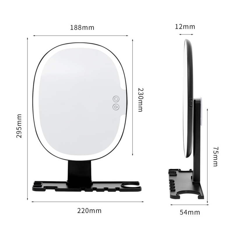 Led壁掛け式化粧鏡はシャワーを浴びて壁鏡を貼ることができます。|undefined