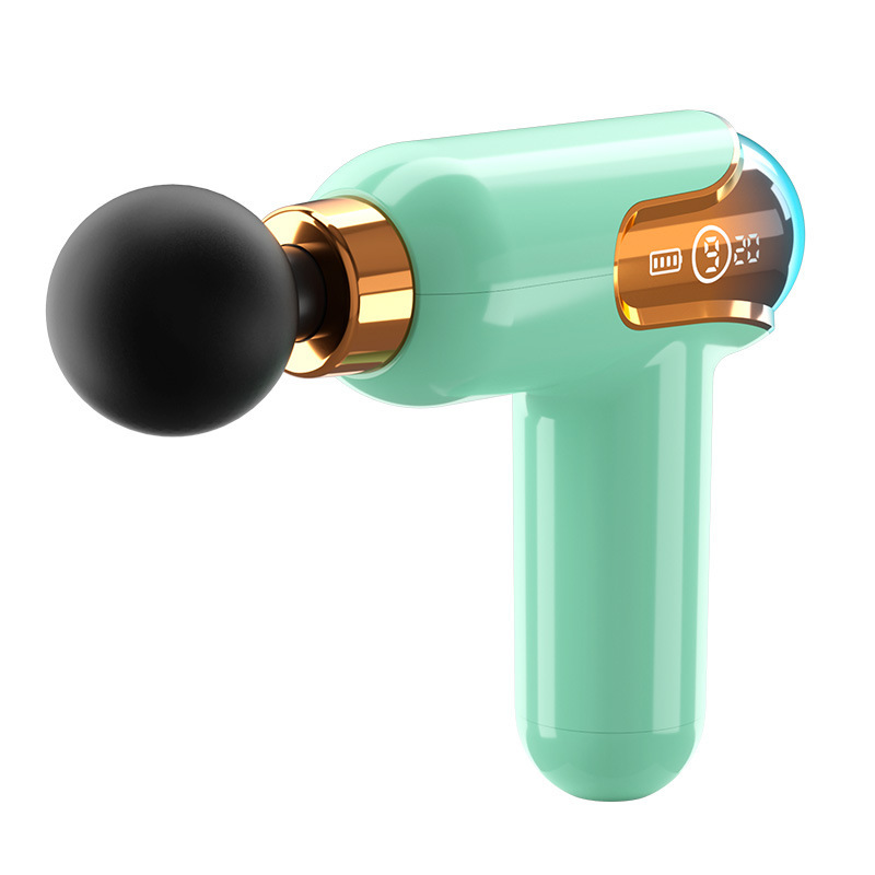 Cross-border LCD intelligent frequency control MINI fascial gun MINI Portable usb full body massager electric neck mask gun