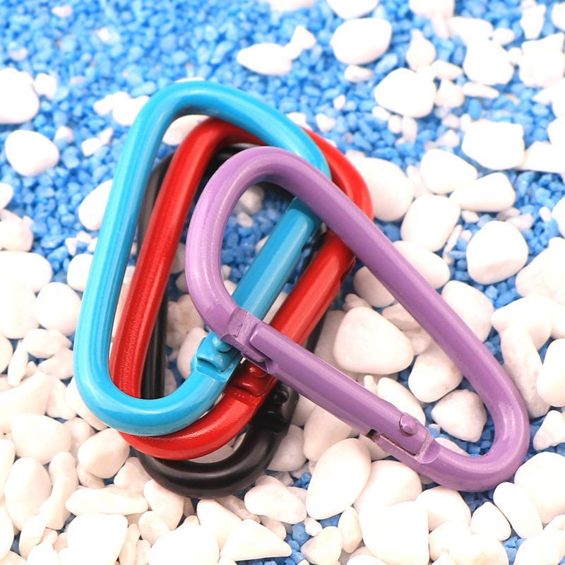 Factory supply 5 D-shaped electrophoresis matt black aluminum gold mountaineering buckle bag buckle wireless headset buckle