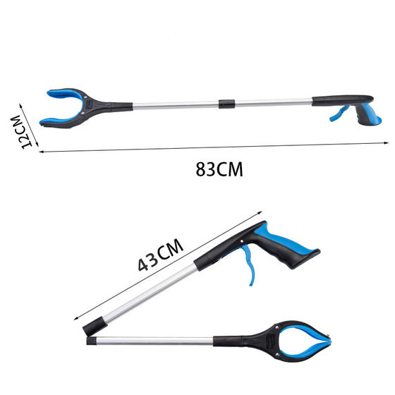 Cross-border special foldable garbage clip thickened aluminum alloy sanitation garbage clip pick-up long handle picker