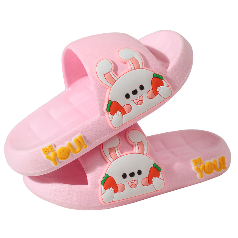 Children's Slippers Summer Cartoon Dinosaur Soft Bottom Boys and Girls Baby Rabbit Shark Non-slip Slip Slippers