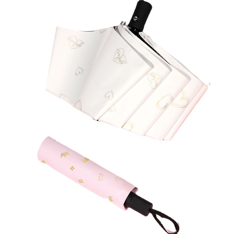 Automatic folding umbrella men's and women's dual-use sun protection sun umbrella fresh sun umbrella dual-use ins umbrella