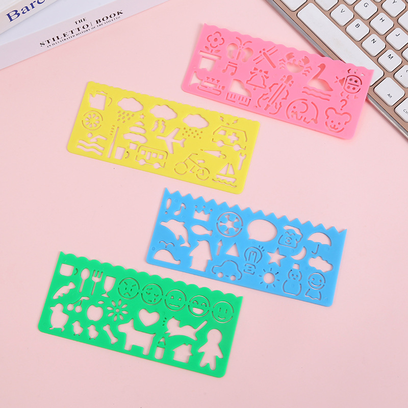 Painting template flower ruler student drawing scratch this ruler school supplies painting template ruler in stock wholesale
