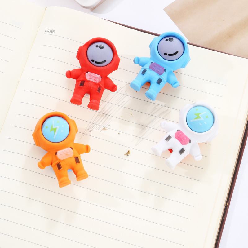 Cartoon Creative Rubber Spaceman Modeling Eraser Astronaut Stationery Primary School Prizes Gift Wholesale