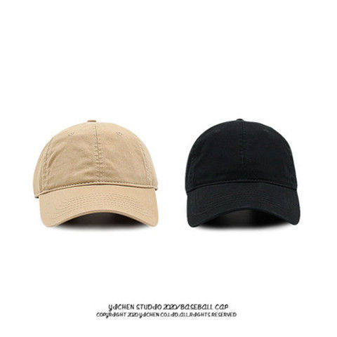 Simple Light Panel Solid Color Japanese Baseball Cap Instagram Style Men's and Women's Black Korean Style Trendy Soft Top Duck Tongue Hat