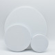 25/15/10cm round three-piece white