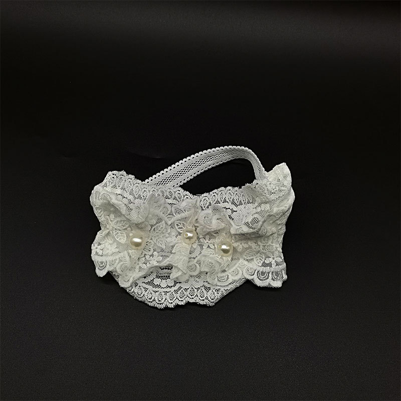 Baby Hair Band Cute Princess Fan Lace Lace Baby Hair Accessories Girls' Headdress Headband Fontanelle Protector Children's Hair Accessories