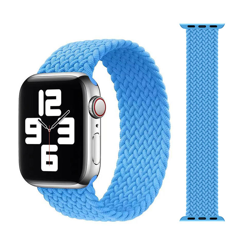 For Apple Watch Apple Watch9 Strap SE87654321 Generation Stretch Single-loop Woven Nylon Strap